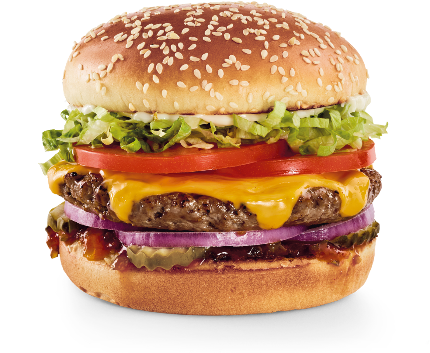 Classic Cheeseburger Deluxe PNG Image