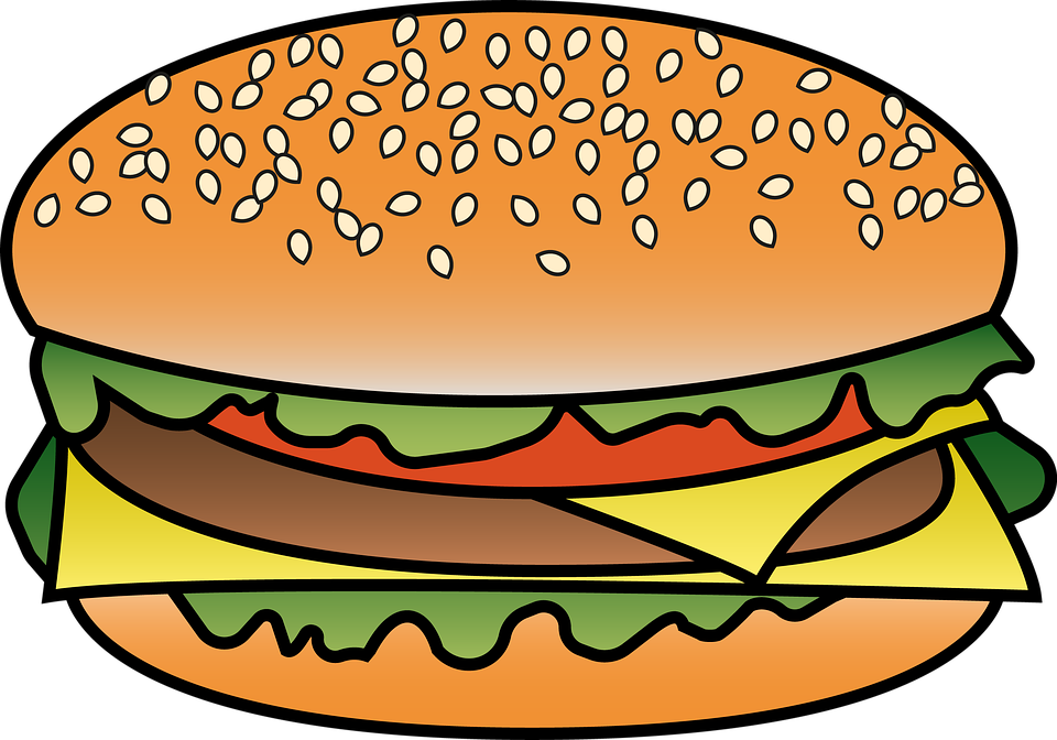 Classic Cheeseburger Illustration.png PNG Image