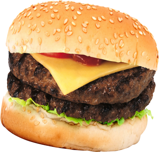 Classic Cheeseburger Isolated PNG Image