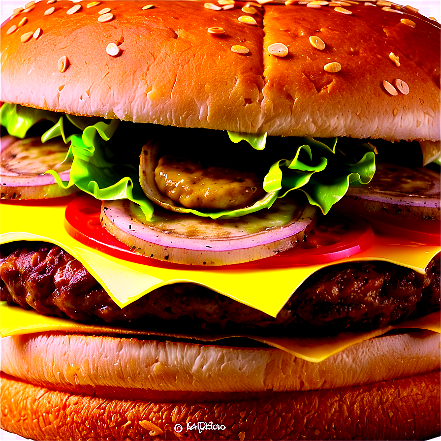 Classic Cheeseburger Png Mbq PNG Image