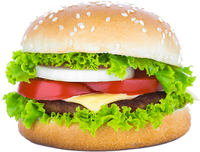 Classic Cheeseburger Transparent Background PNG Image