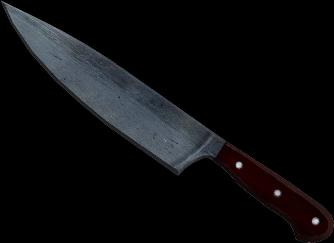 Classic Chefs Knifeon Black Background PNG Image