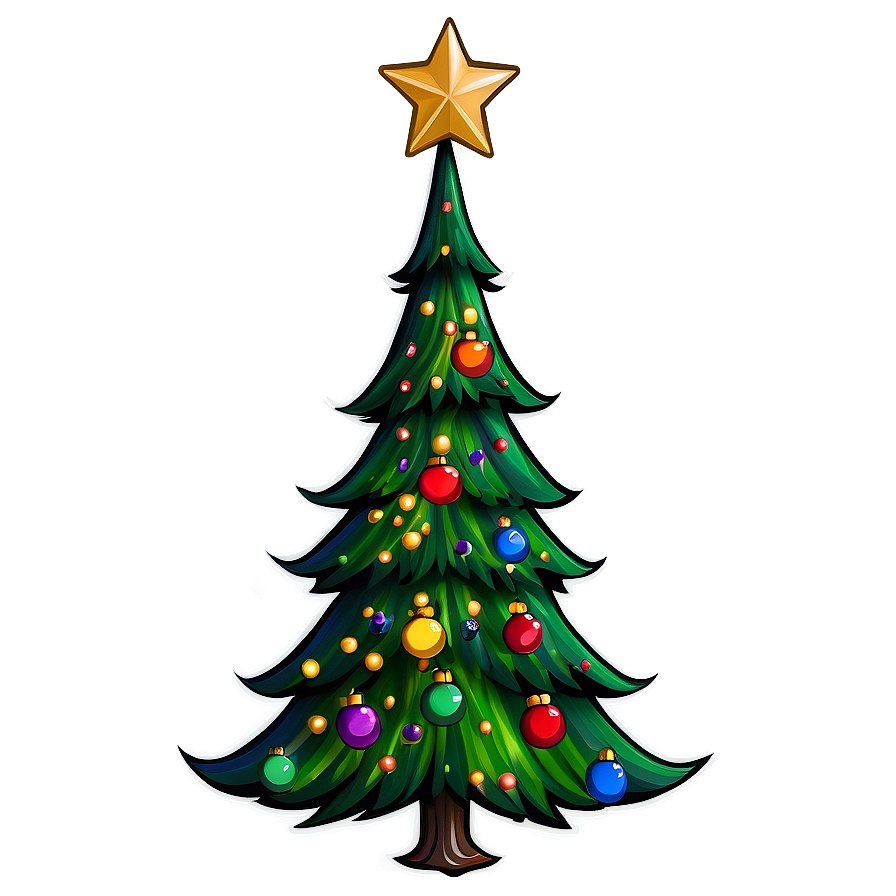 Classic Christmas Tree Design Png Lyu90 PNG Image