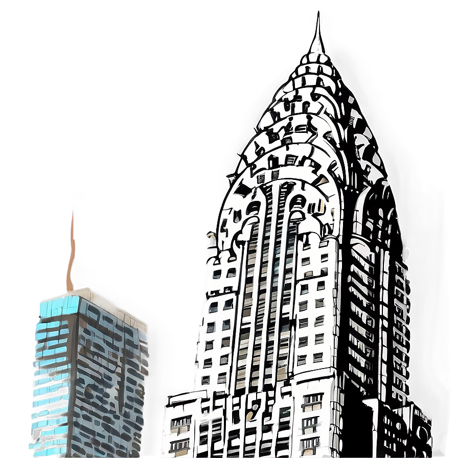 Classic Chrysler Building Profile Png Cso99 PNG Image