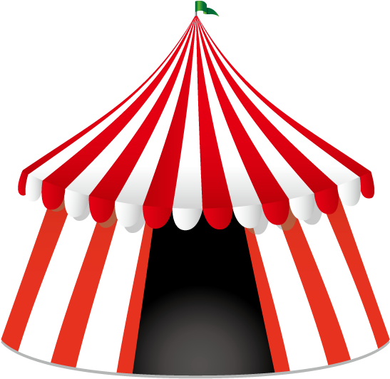 Classic Circus Tent Illustration PNG Image