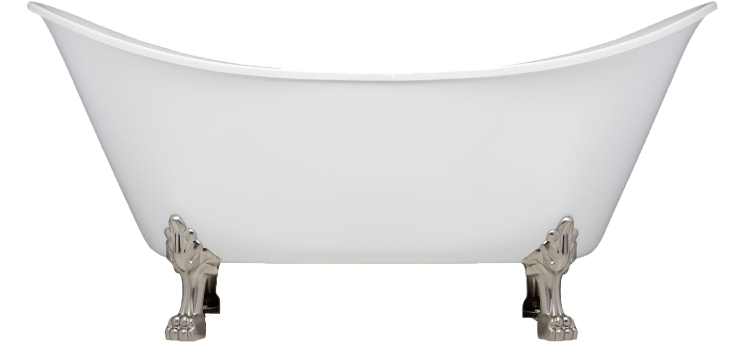 Classic Clawfoot Bathtub PNG Image