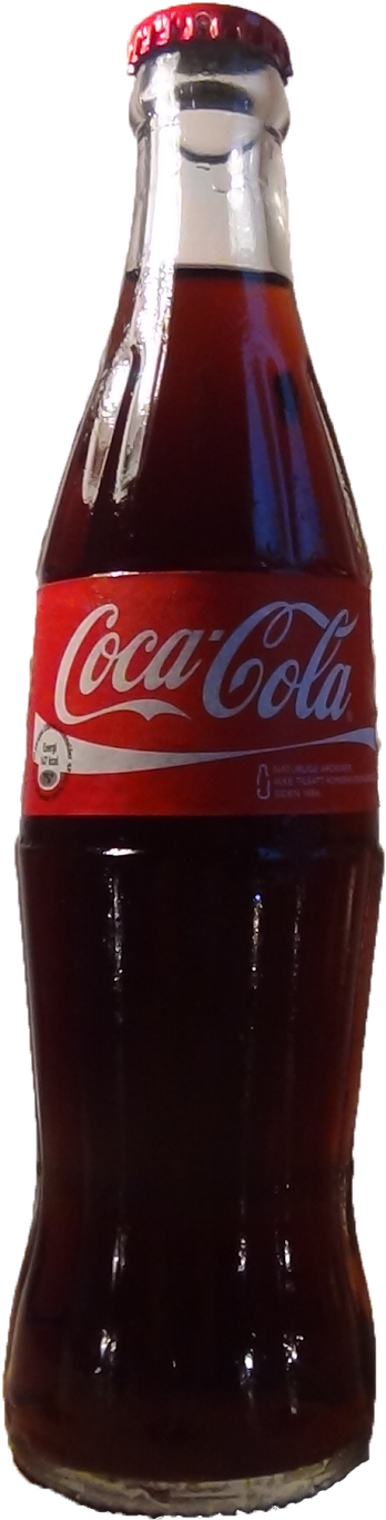 Classic Coca Cola Glass Bottle PNG Image