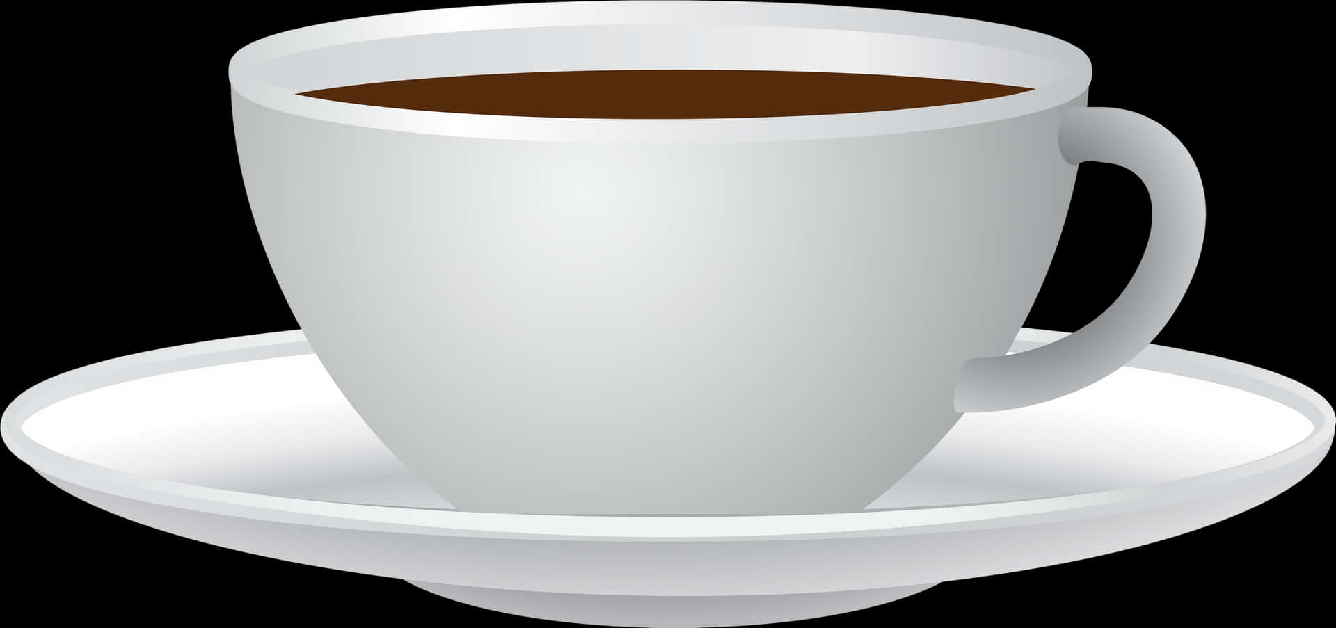 Classic Coffee Cupon Saucer PNG Image