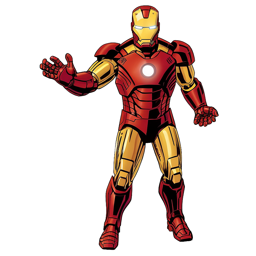 Classic Comic Book Iron Man Suit Png 06292024 PNG Image