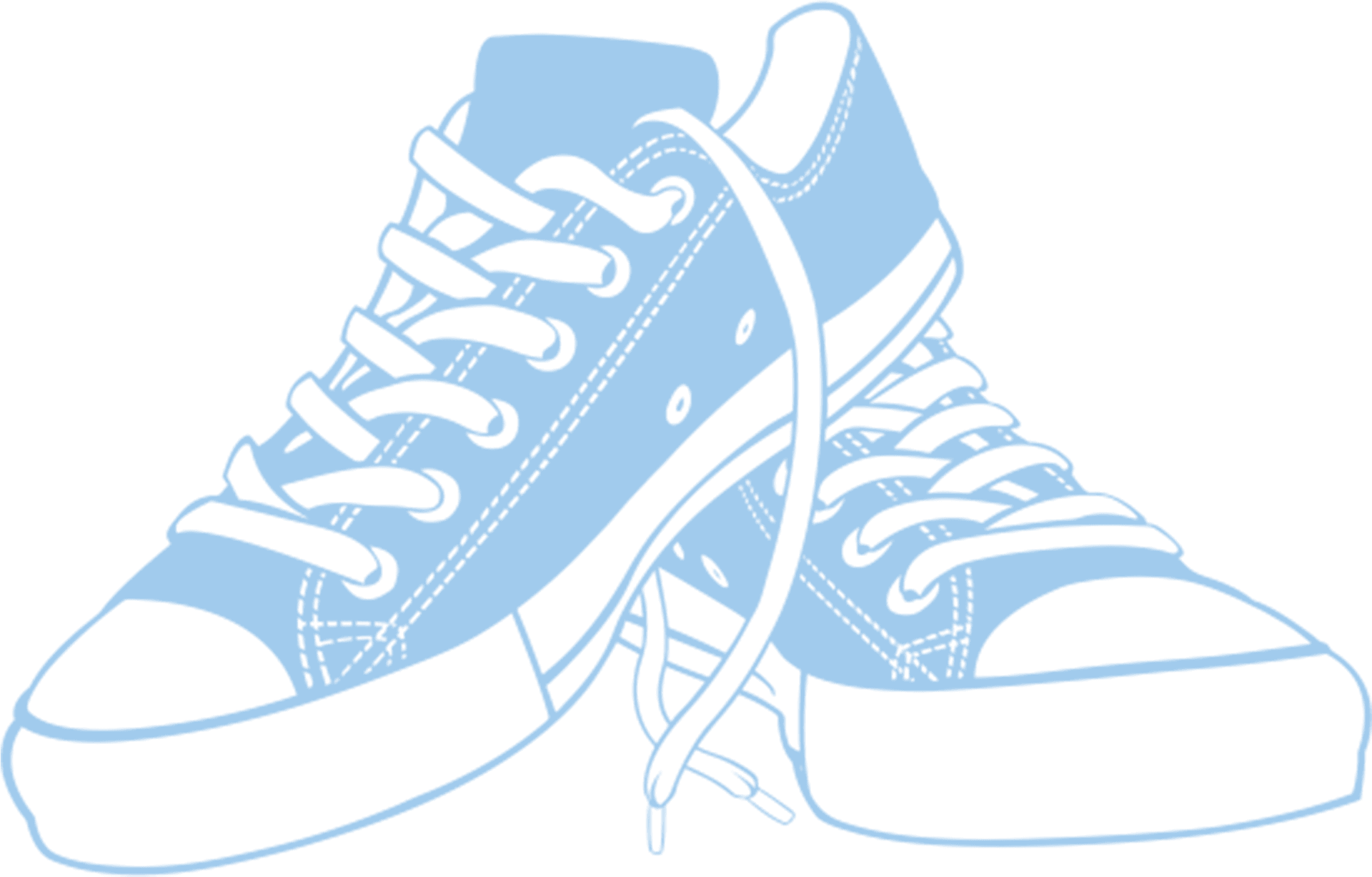 Classic Converse Sneakers Line Art PNG Image