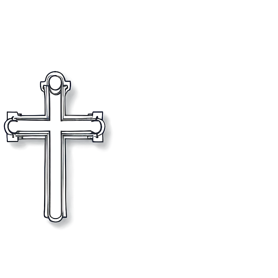 Classic Cross Outline Png 06122024 PNG Image