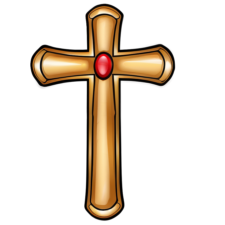 Classic Cross Outline Png Mbx40 PNG Image