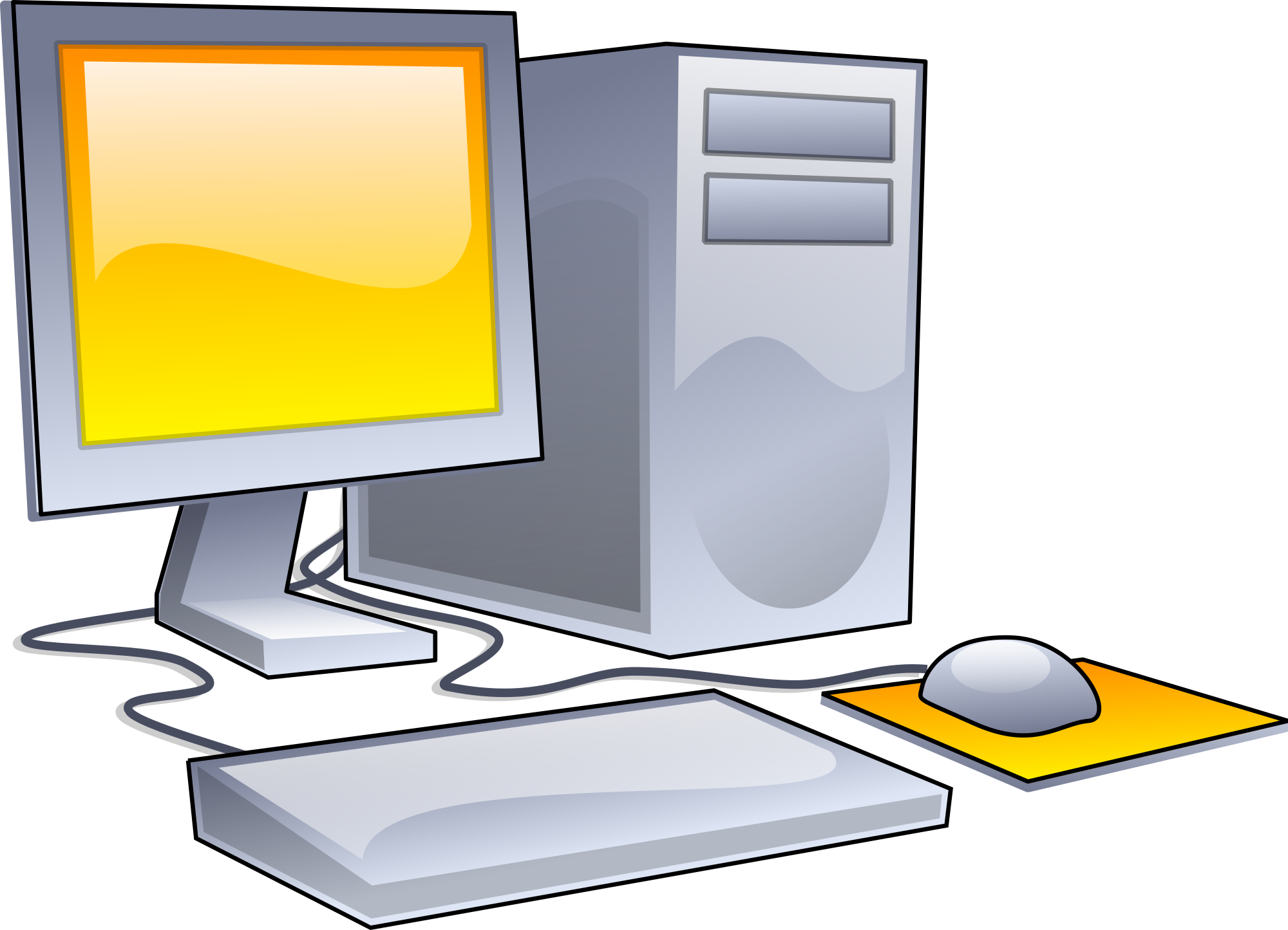 Classic Desktop Setup PNG Image