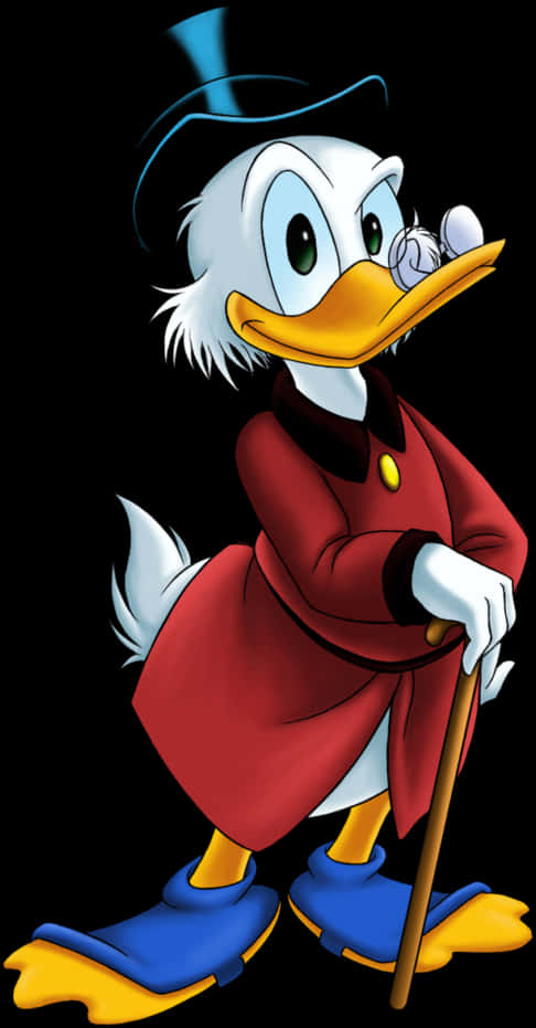 Classic Disney Duck Character PNG Image