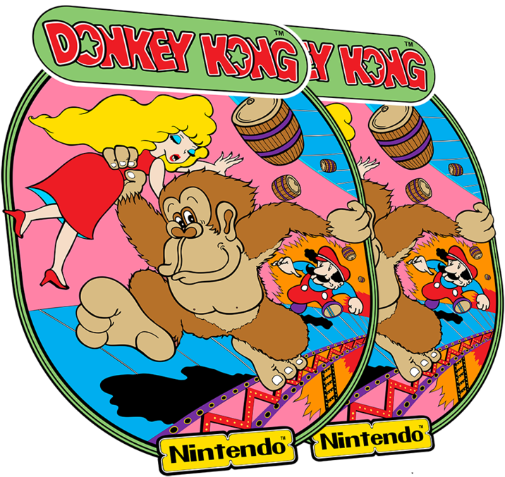 Classic Donkey Kong Arcade Artwork PNG Image