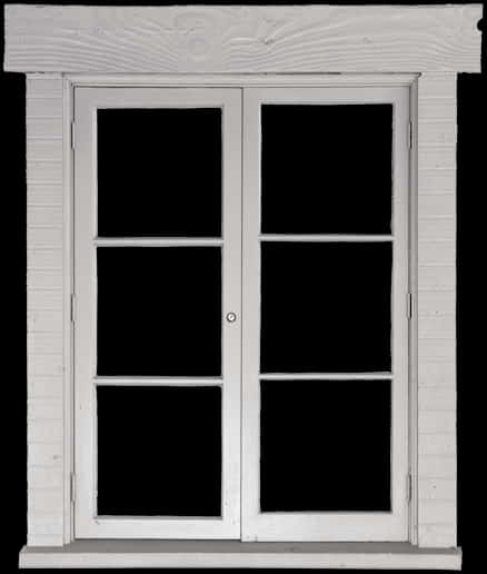 Classic Double Hung Window PNG Image