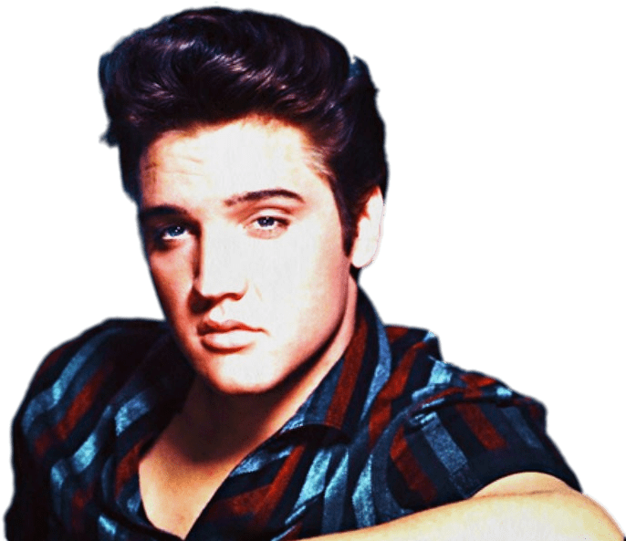 Classic Elvis Presley Portrait PNG Image