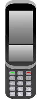 Classic Flip Phone Vector PNG Image