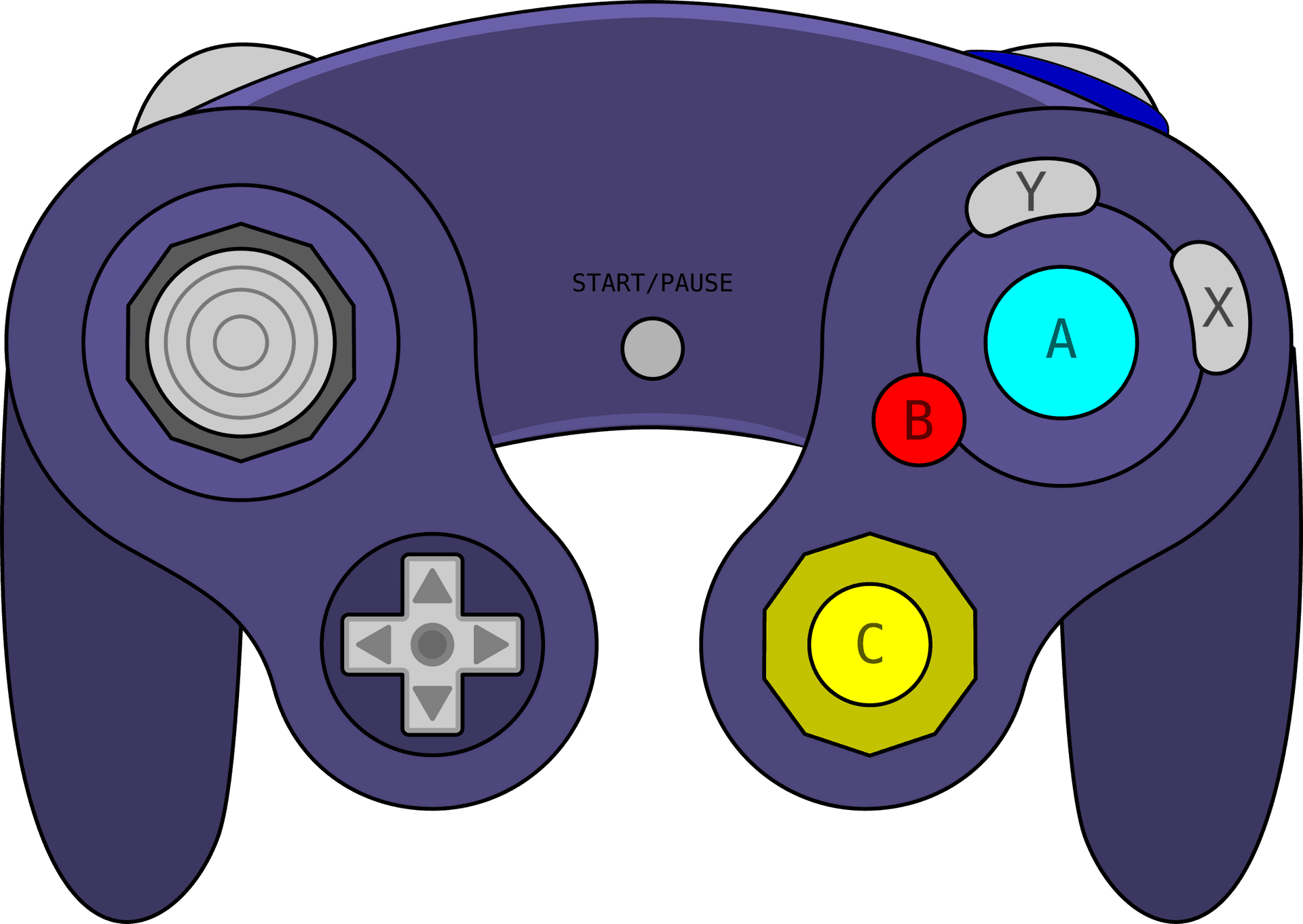 Classic Game Controller Illustration PNG Image