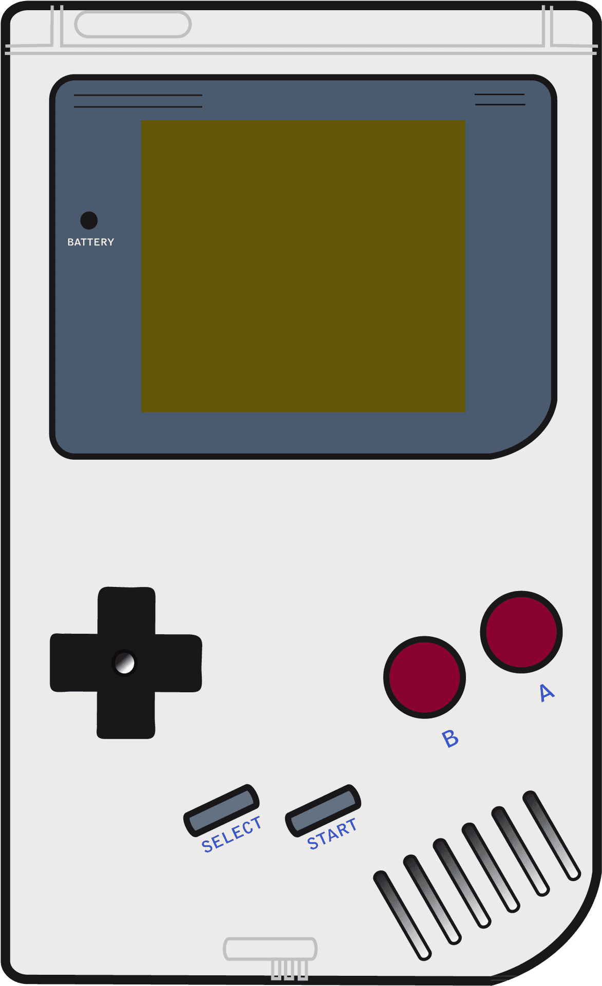 Classic_ Gameboy_ Vector_ Illustration PNG Image