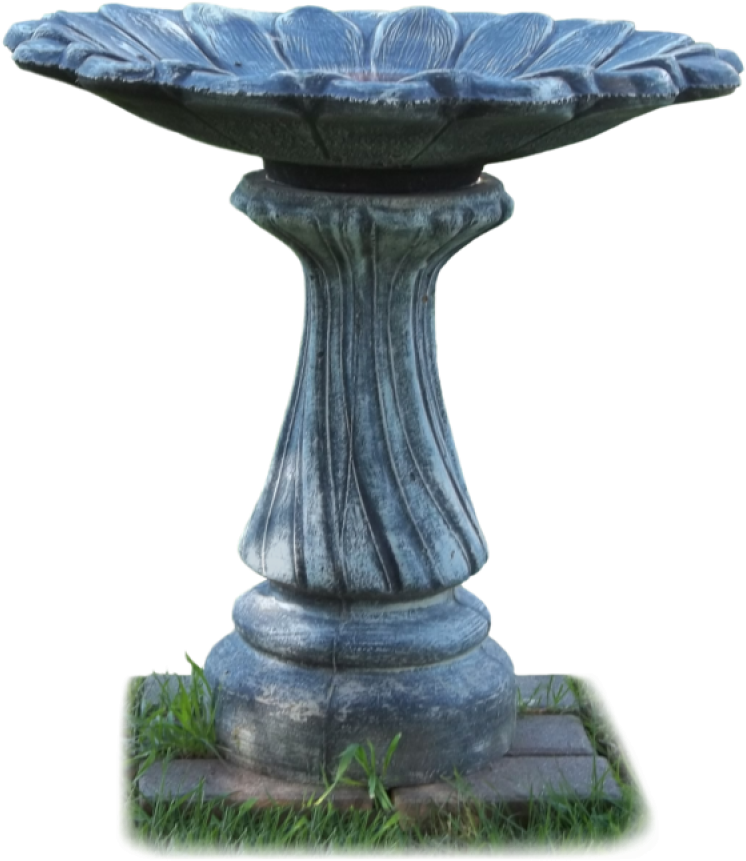 Classic Garden Fountain Stone Design PNG Image