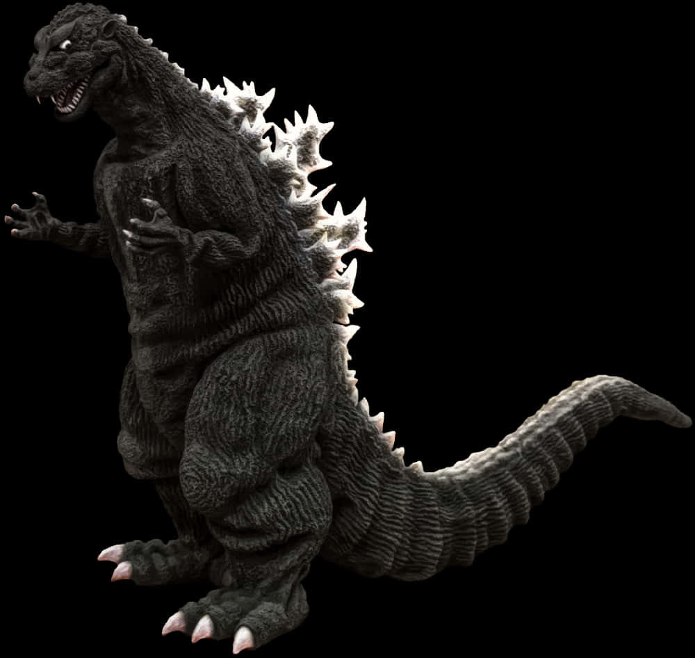 Classic Godzilla Figure Isolated PNG Image