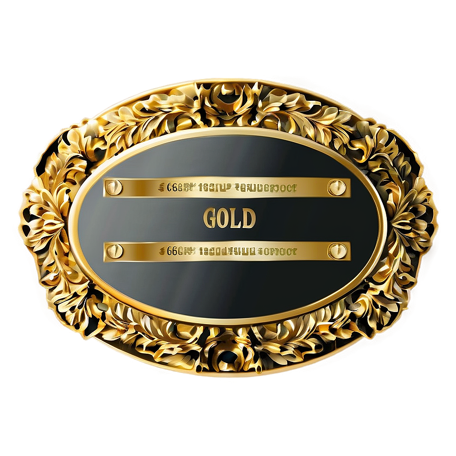 Classic Gold Plaque Png 06262024 PNG Image