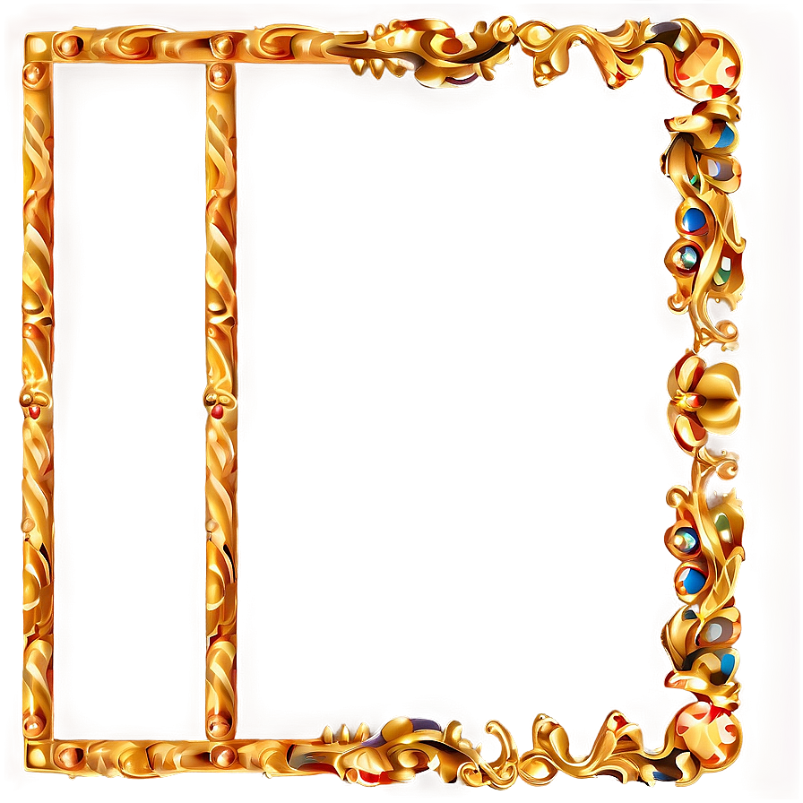 Classic Golden Border Png Odl PNG Image