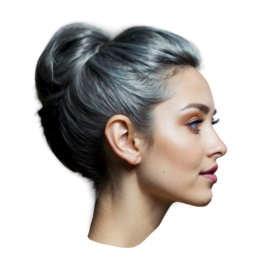 Classic Grey Hairdo Png 06282024 PNG Image