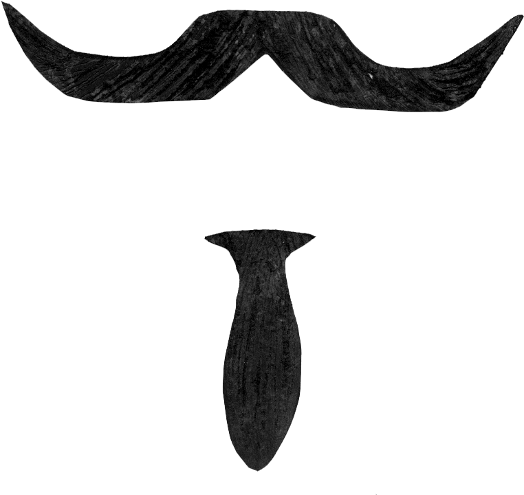 Classic Handlebar Moustacheand Goatee Illustration PNG Image