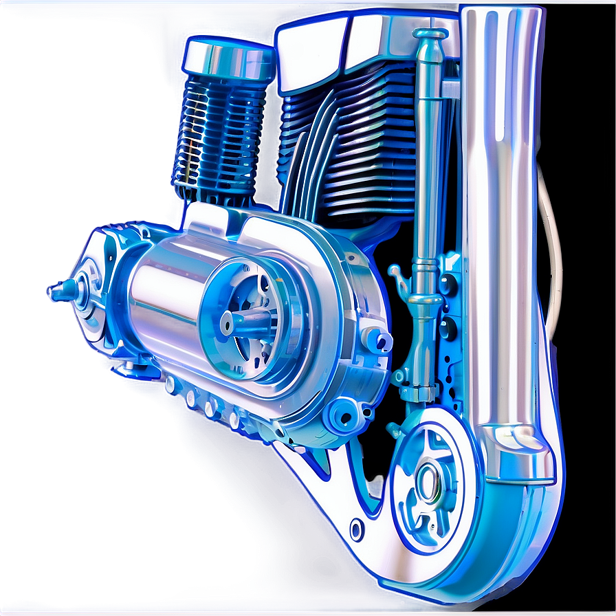 Classic Harley Engine Blueprint Png 79 PNG Image