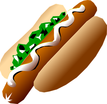 Classic Hotdog Illustration PNG Image