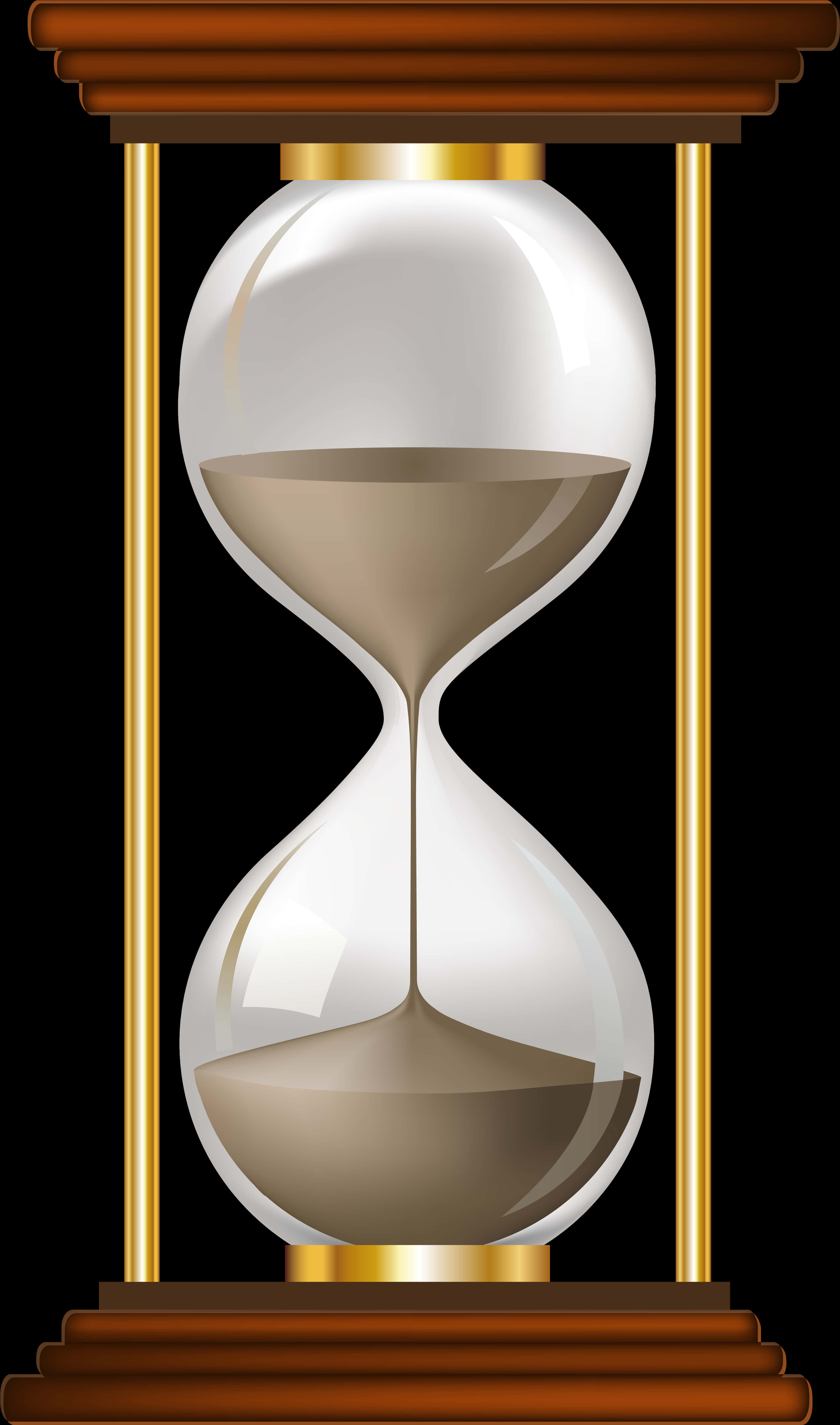 Classic Hourglass Vector Illustration PNG Image