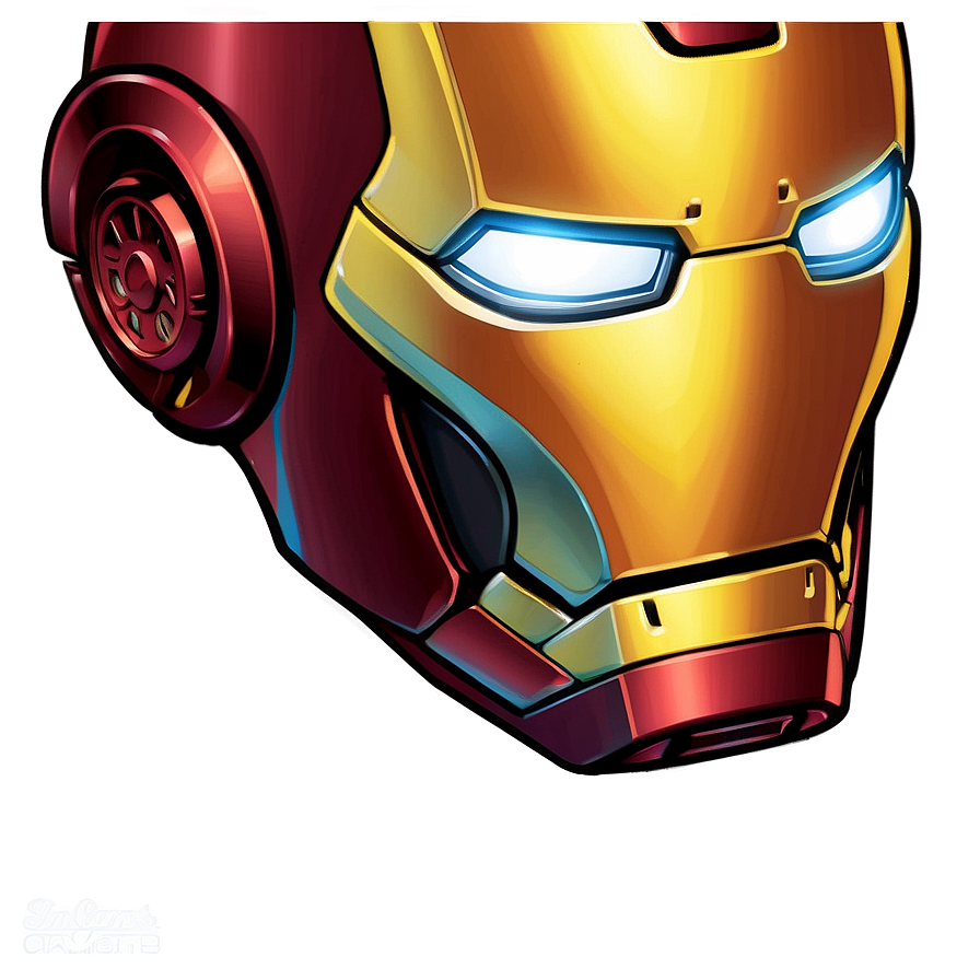 Classic Iron Man Helmet Art Png Lpq PNG Image