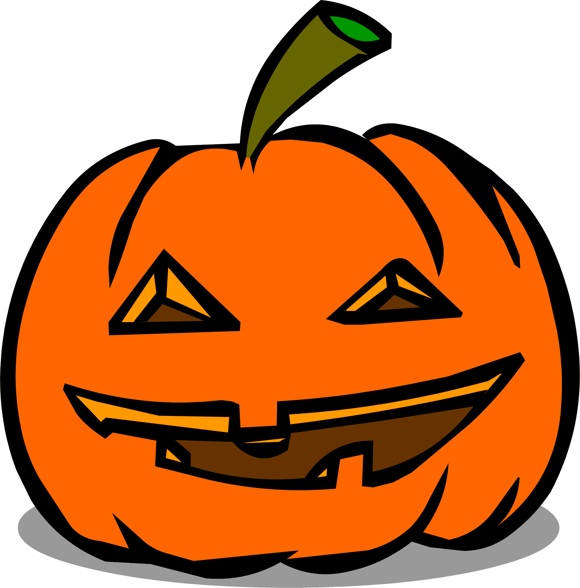 Classic Jack O Lantern Face PNG Image