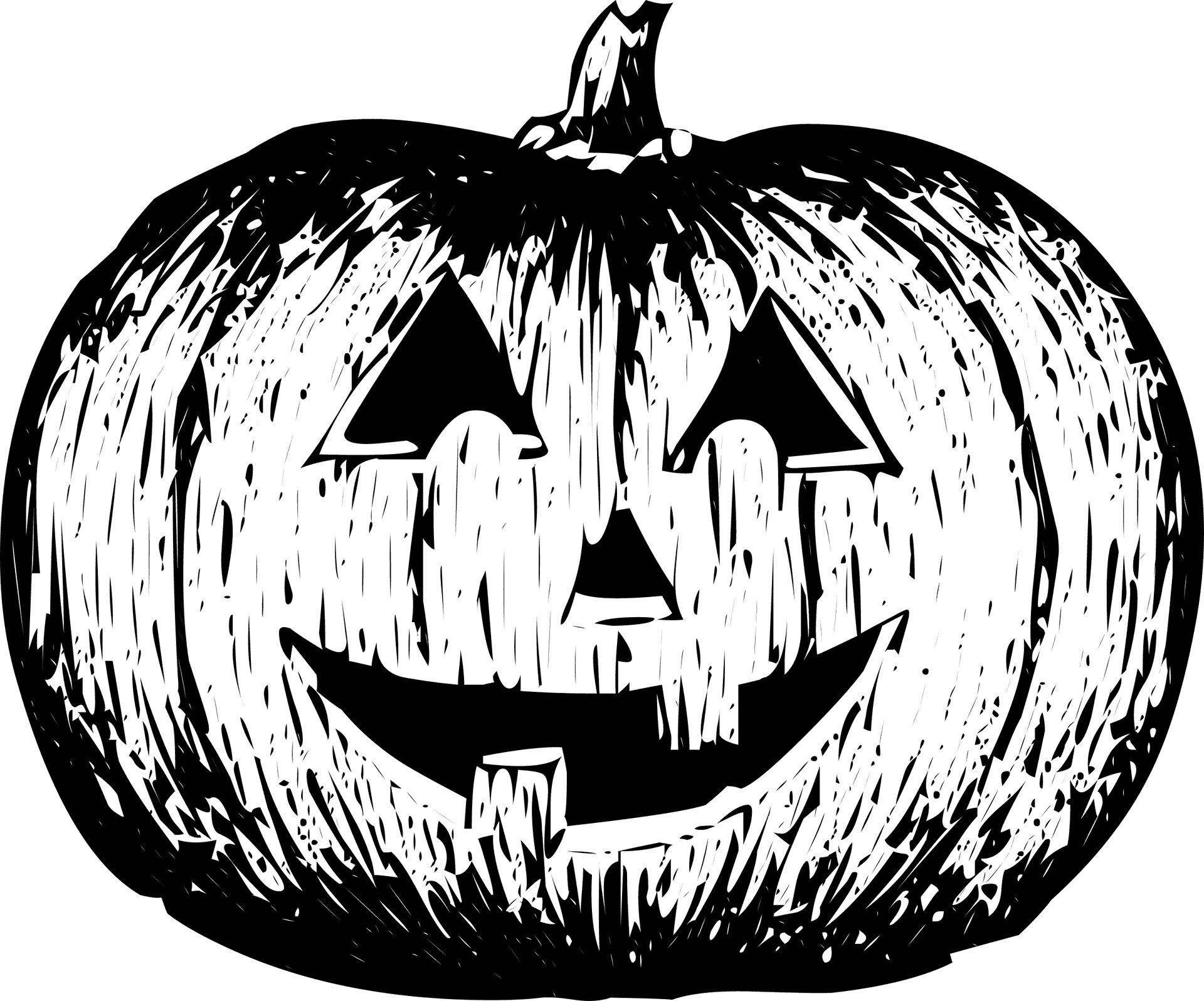 Classic Jack O Lantern Sketch PNG Image