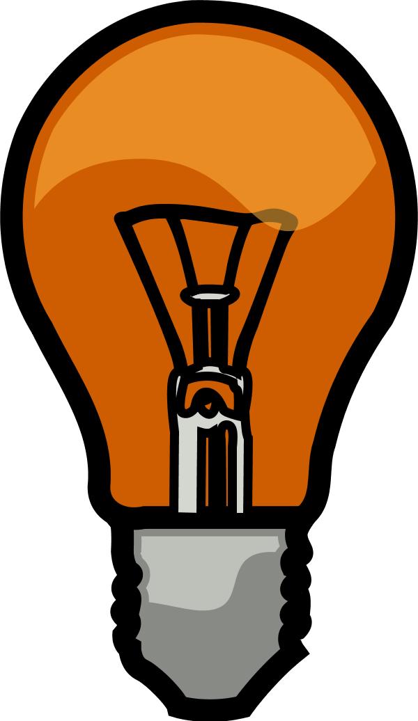 Classic Lightbulb Illustration PNG Image