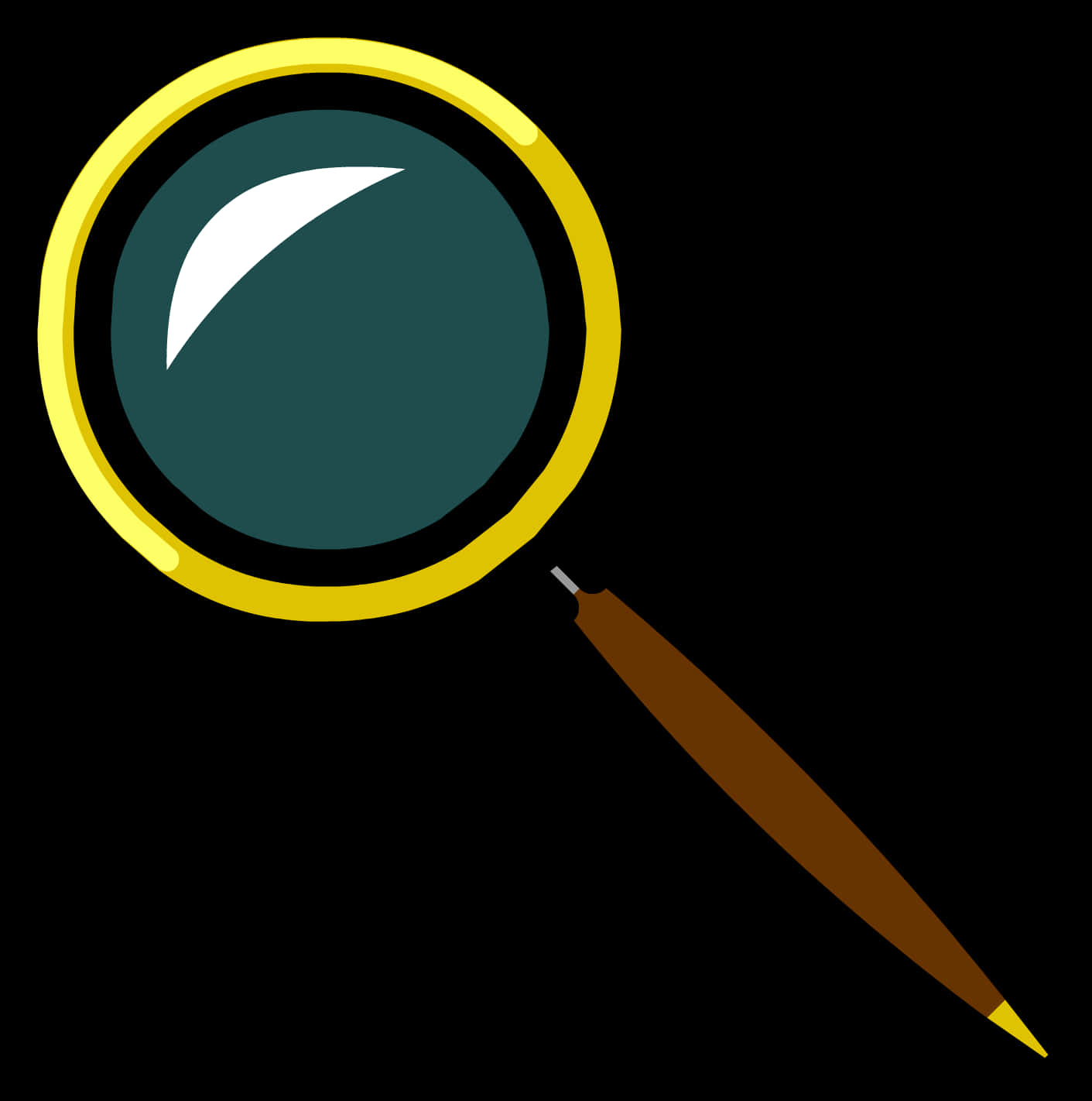 Classic Magnifying Glass Vector PNG Image