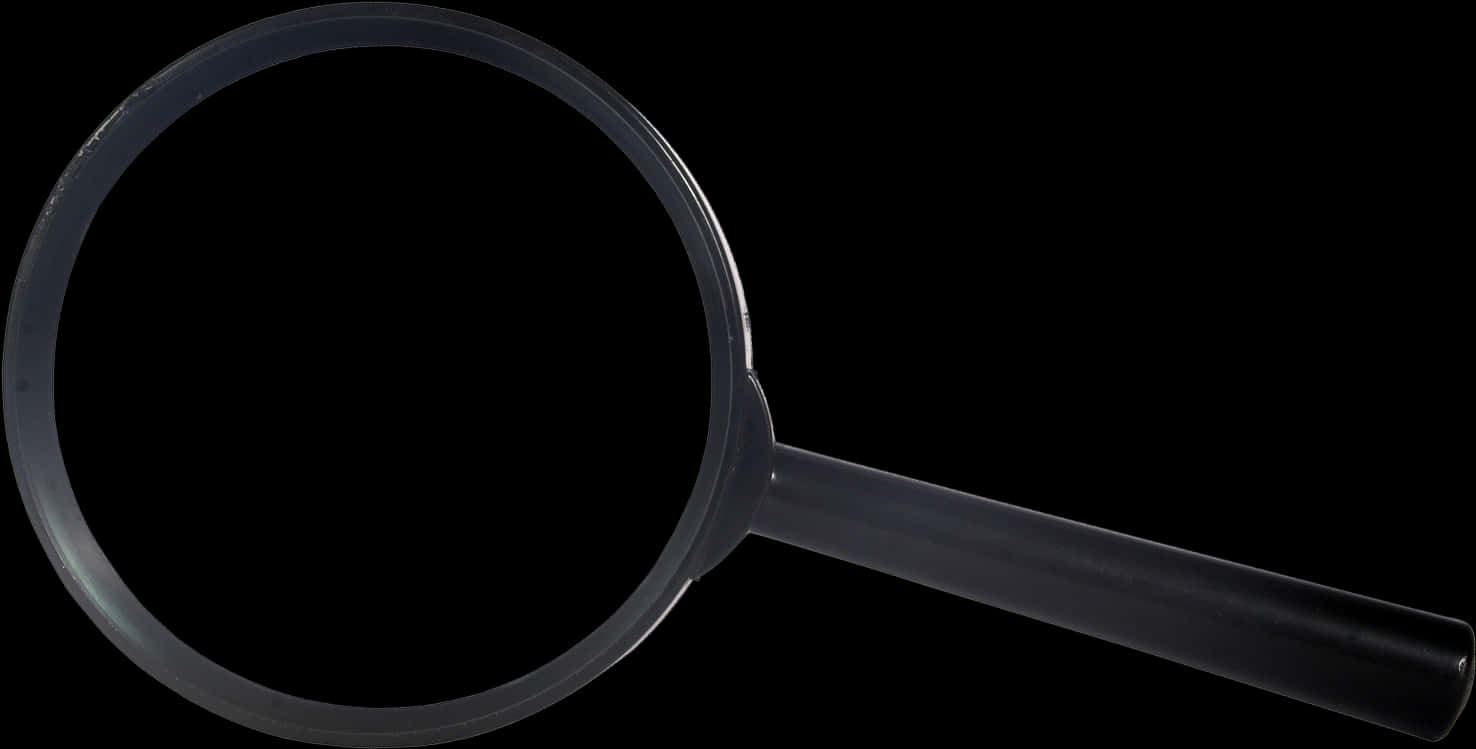 Classic Magnifying Glasson Black Background PNG Image