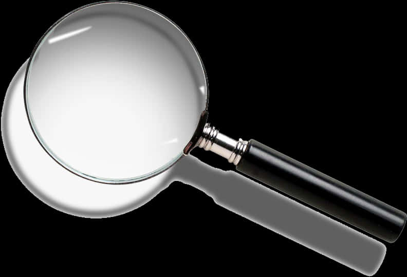 Classic Magnifying Glasson Black Background PNG Image