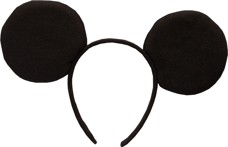 Classic Mickey Mouse Ears Headband PNG Image