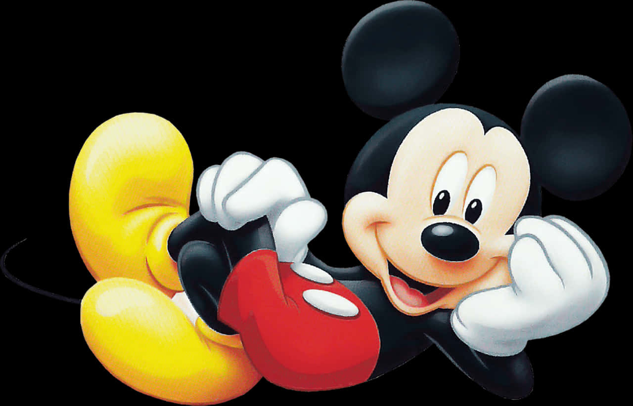 Classic Mickey Mouse Pose PNG Image