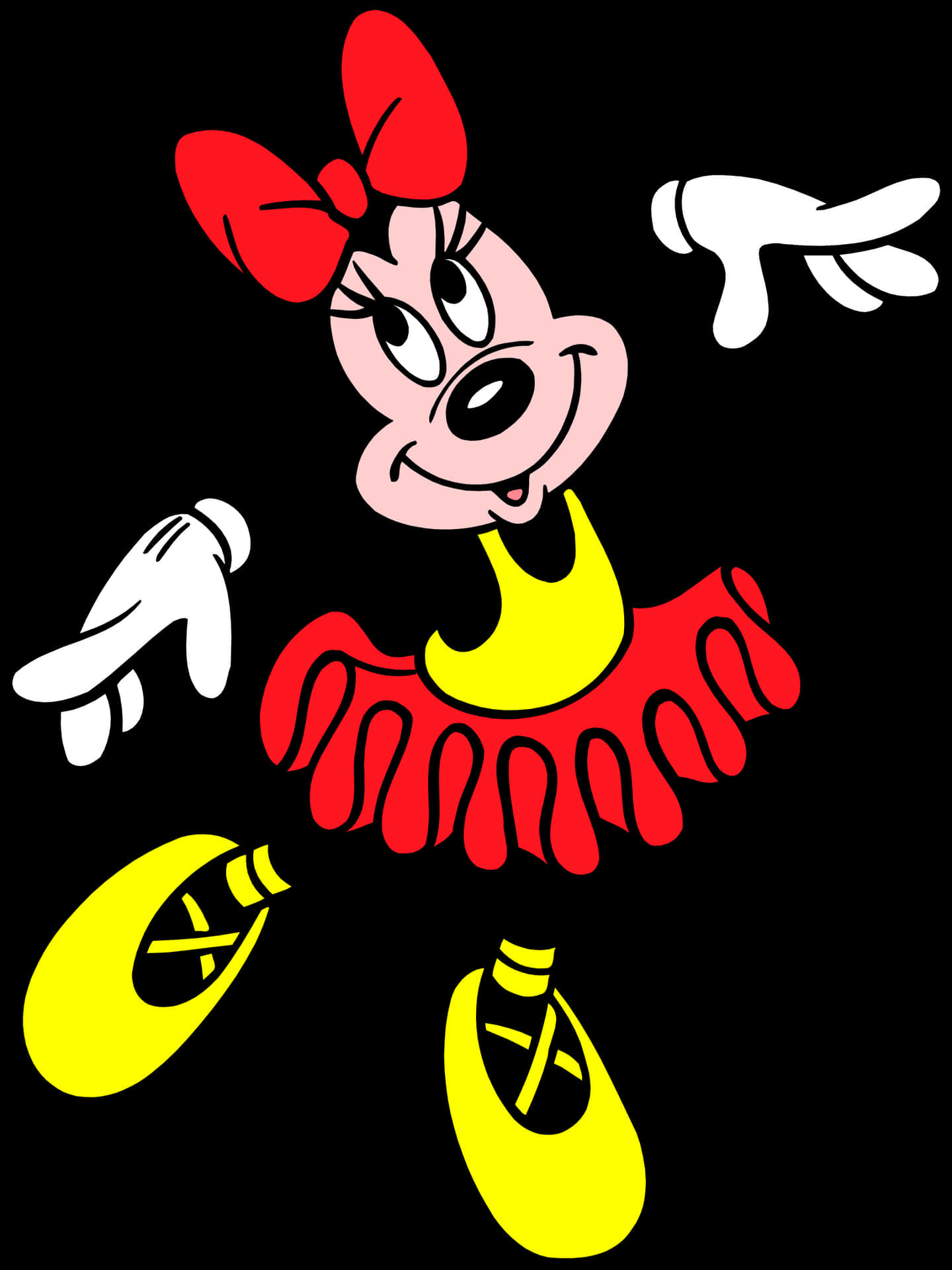 Classic Minnie Mouse Illustration PNG Image