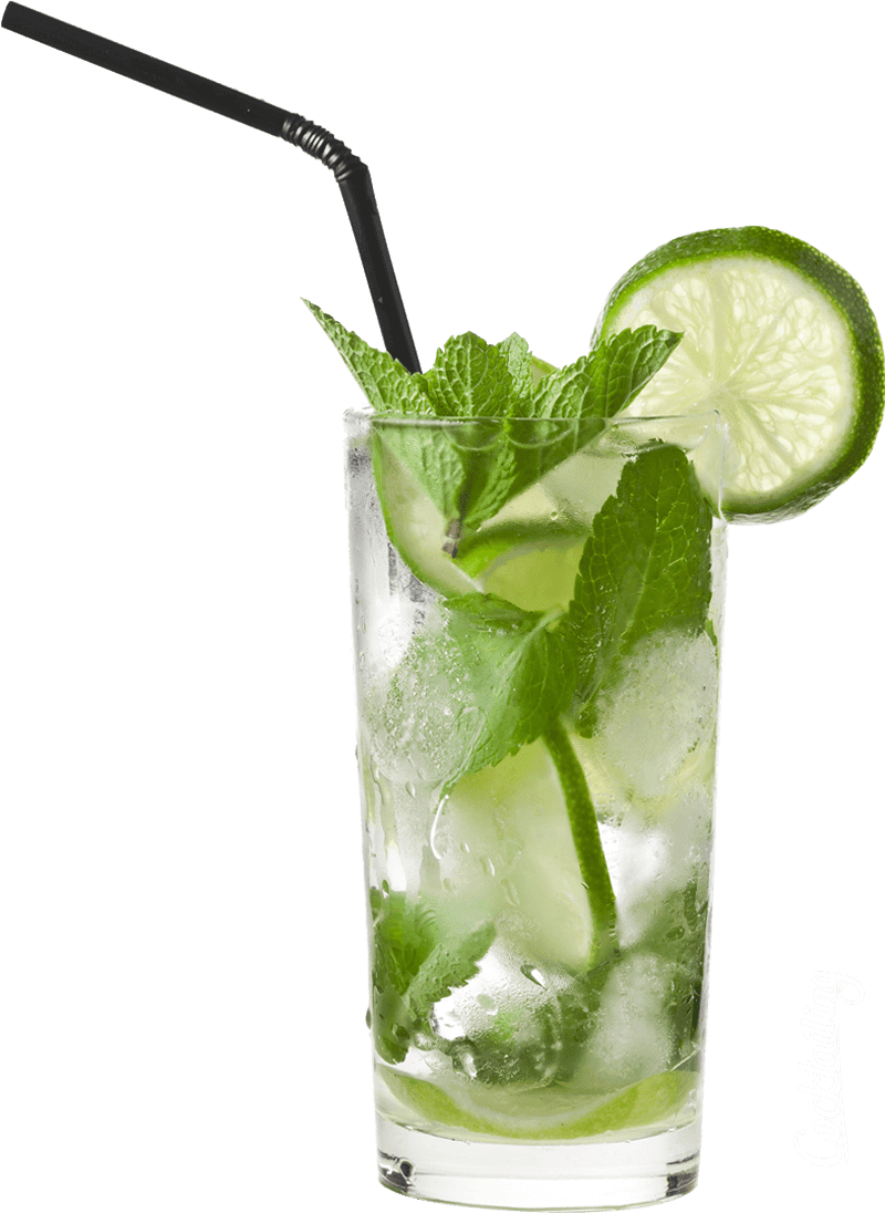 Classic Mojito Cocktail Glass PNG Image