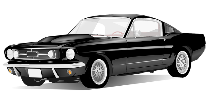 Classic Muscle Car Illustration PNG Image