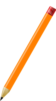 Classic Orange Pencil PNG Image