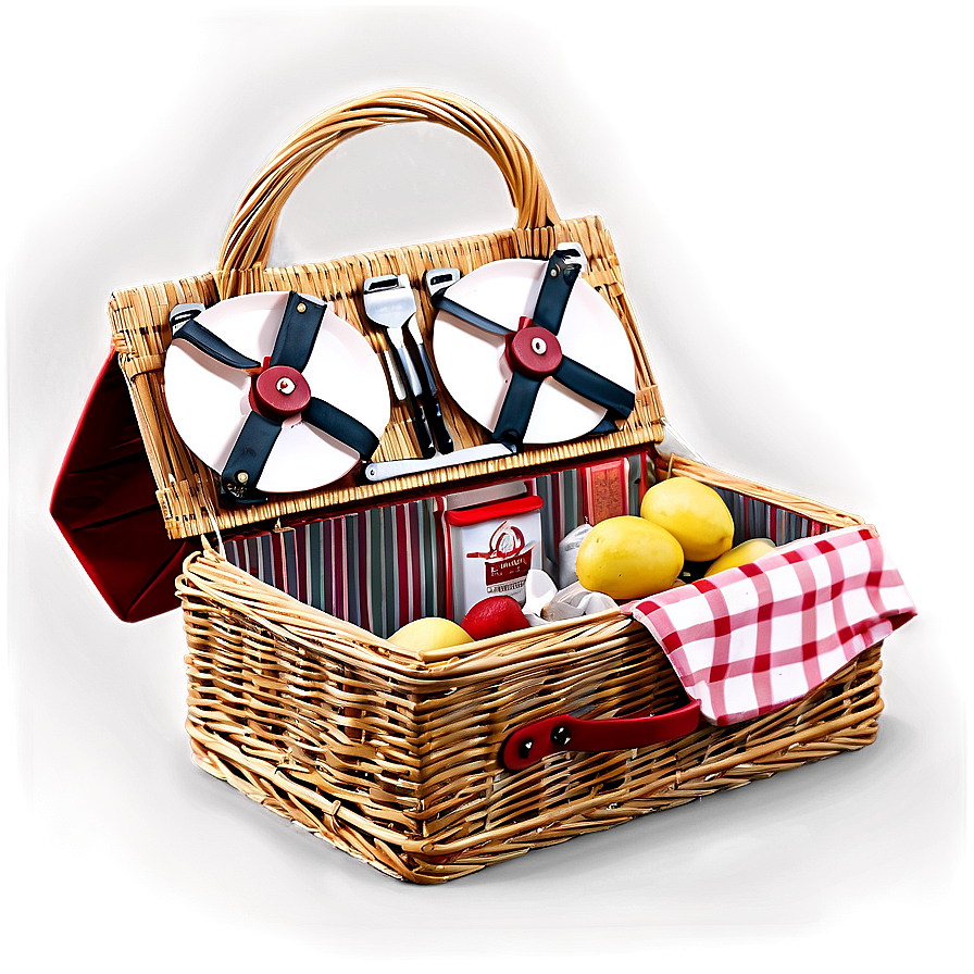 Classic Picnic Basket Png 5 PNG Image