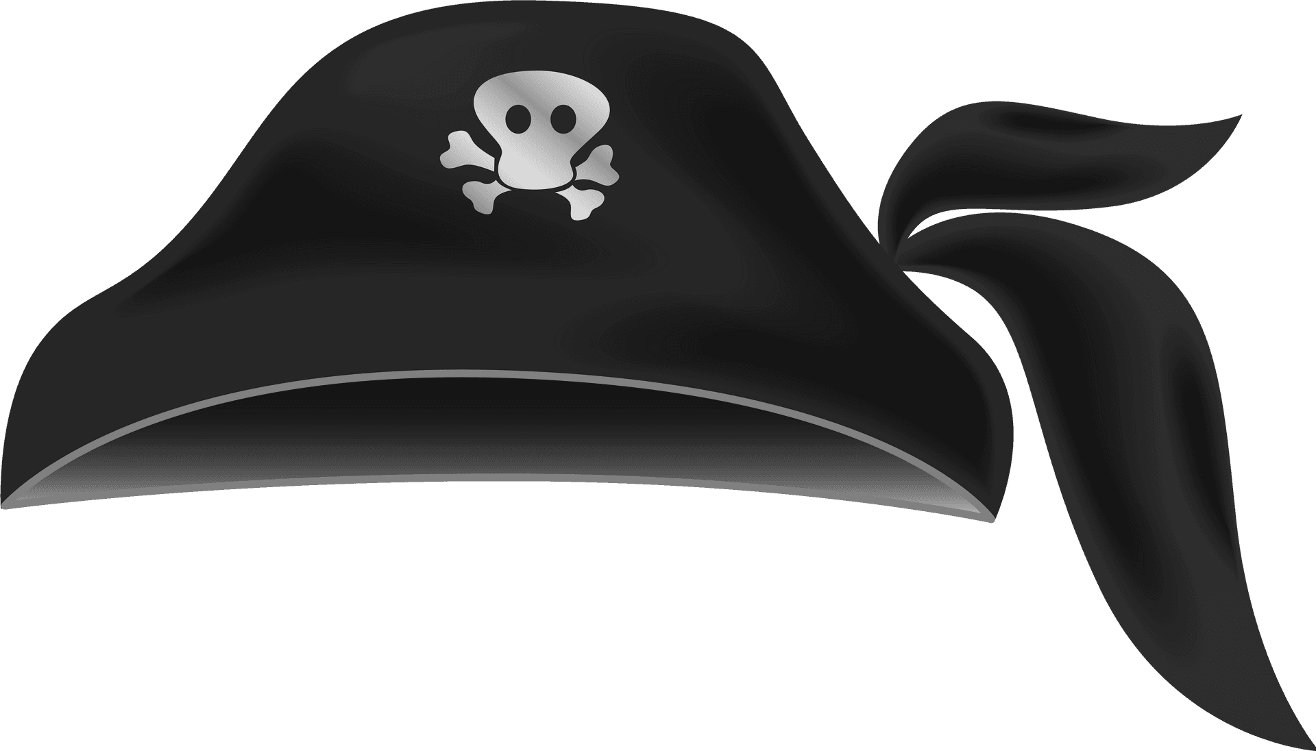 Classic Pirate Hat Illustration PNG Image