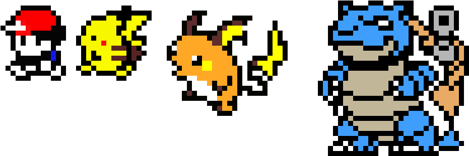 Classic Pokemon Pixel Art PNG Image