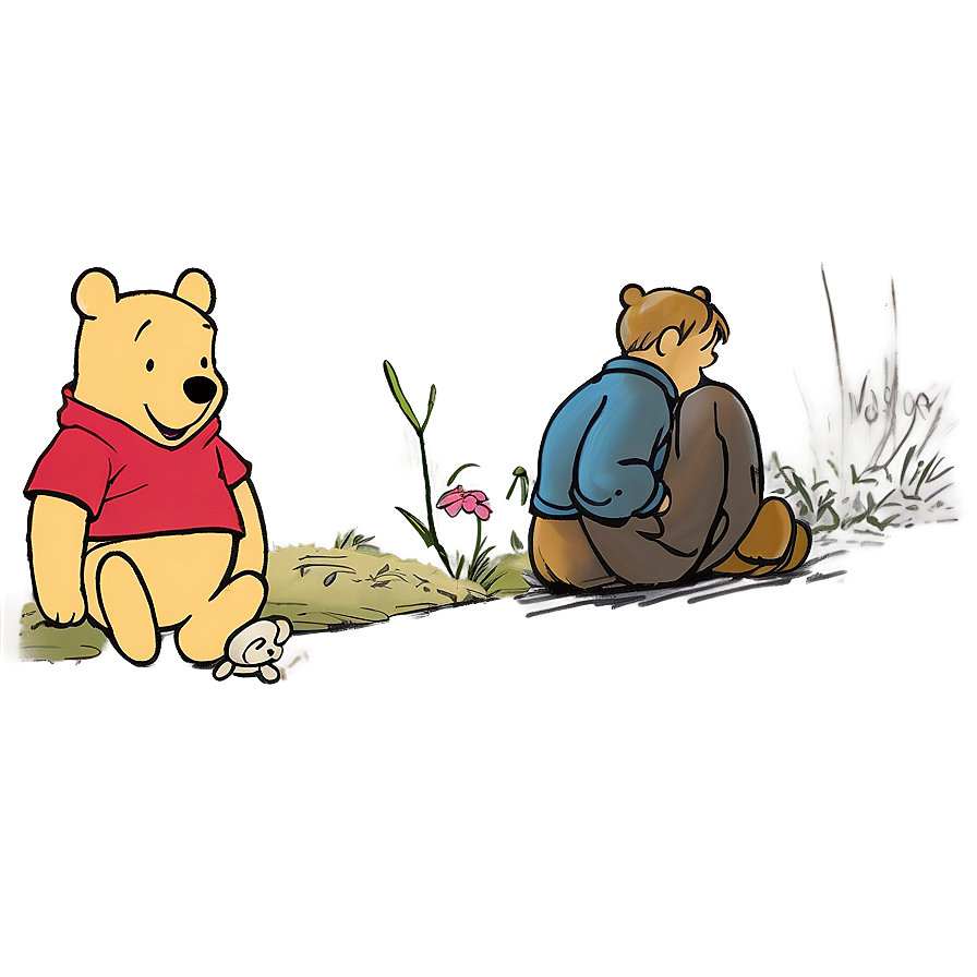 Classic Pooh Sketch Png Vge81 PNG Image